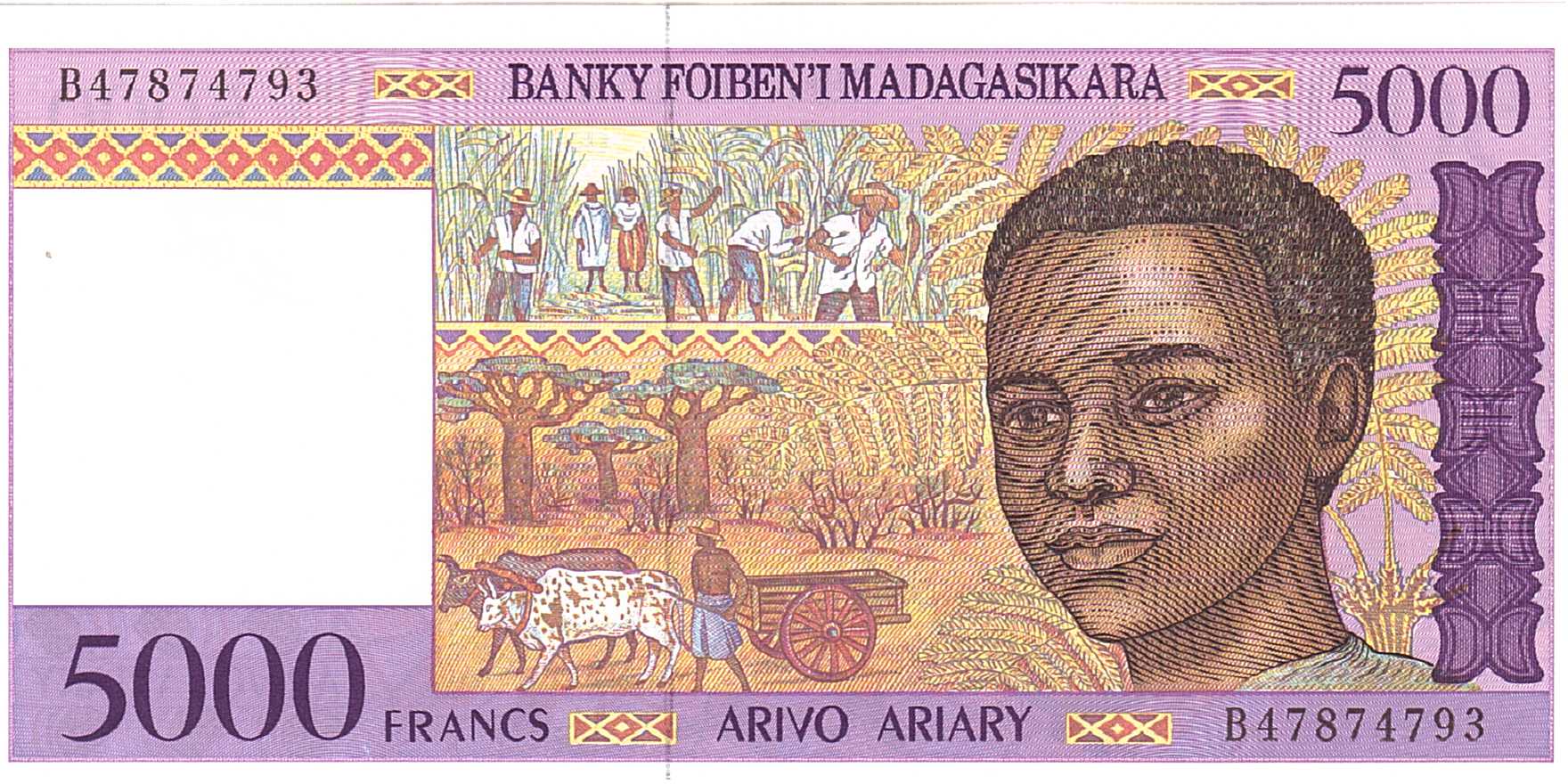 Madagascar 5000 1994 UNC P-78/b